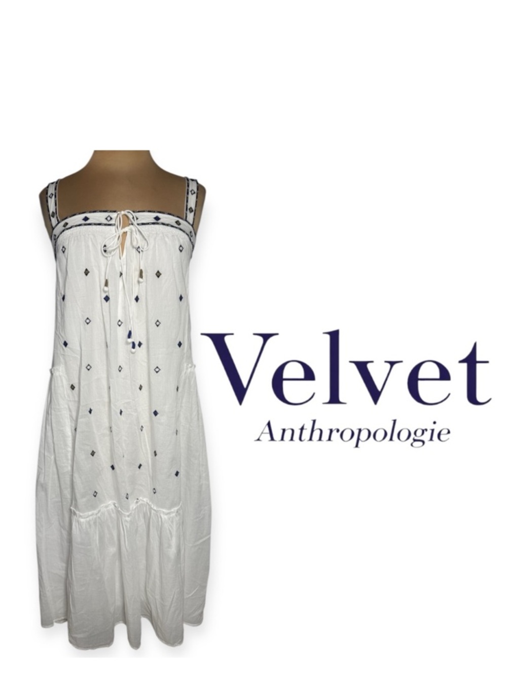Anthropologie VELVET BY GRAHAM & SPENCER 
Riley Boho Embroidered Dress Size XS